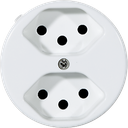 UP-Steckdose BAS 2×T13 ws