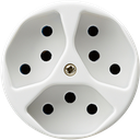 UP-Steckdose BAS 3×T13S ws