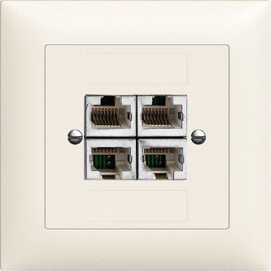 UP-Dose 4×RJ45/s 4P getr.Edue