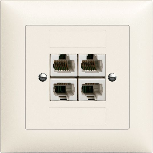 UP-Dose 4×RJ45/u 4P getr.Edue