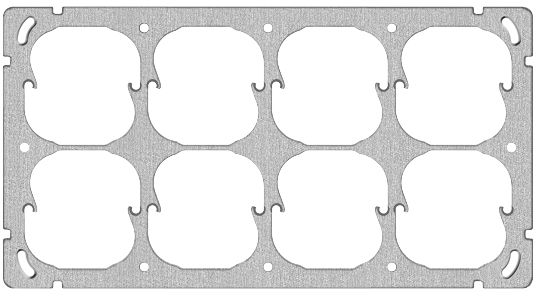 UP-Befestigungsplatte FH 2×4