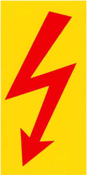 Warnschild Kunststoff 26×52mm