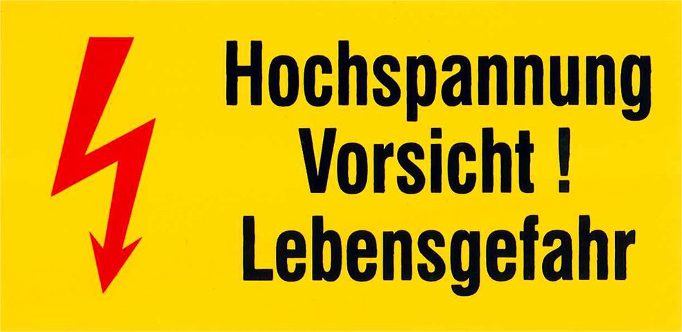 Warnschild Kunststoff 105×51mm
