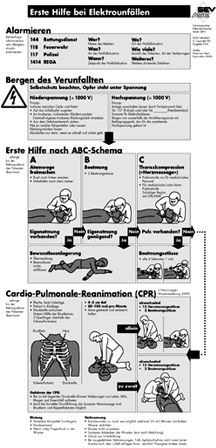 Erste-Hilfe-Tafel Italienisch