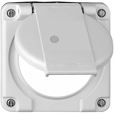 Deckel zu 2×Steckdosen ws FH