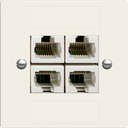 UP-Dose 4×RJ45/u 4P getr.Edue