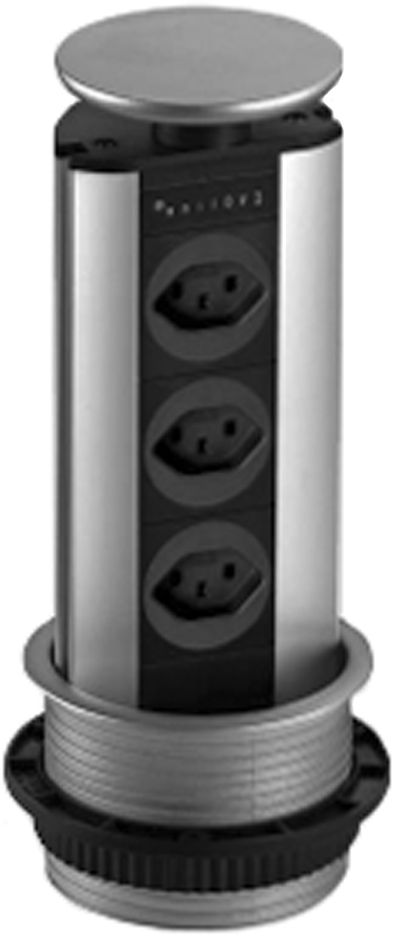 Steckdose versenkbar TEH 3×T13