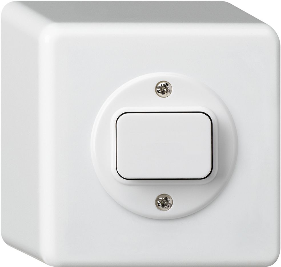 AP-Druckschalter BAS 3/1L ws