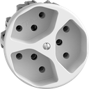 UP-Steckdose SDUE 3×T13 ws