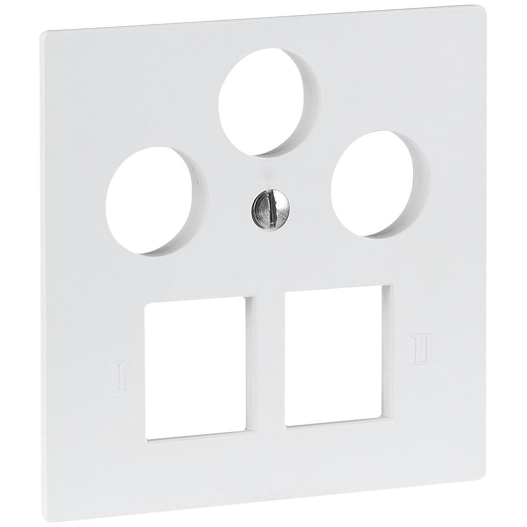 Frontplatte R&M MM SAT 2×RJ45