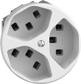 Steckdose SDUE 3×T23 ws