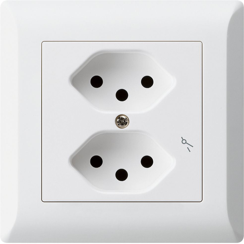UP-Steckdose KLI 2×T13/1 ws