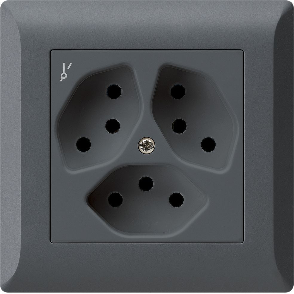UP-Steckdose KLI 3×T13/1S an