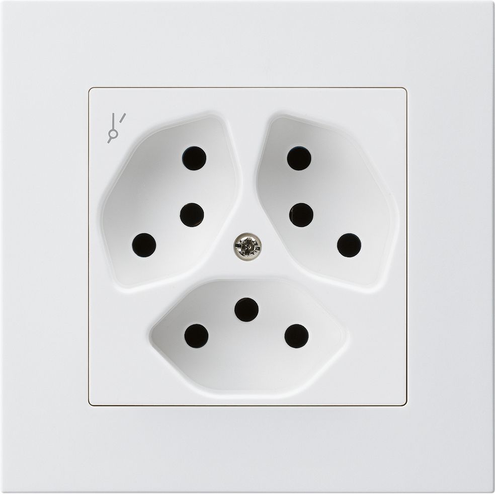 UP-Steckdose KPR 3×T13/1S ws