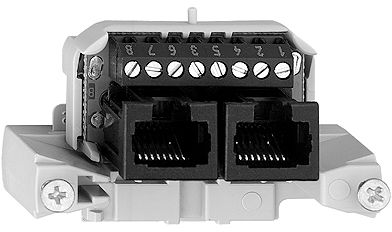 Dose 2×RJ45/u 4P getr. FH R&M