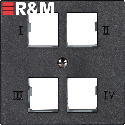 UP-Anschlussdose R&M 4×RJ45