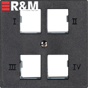 UP-Anschlussdose R&M 4×RJ45