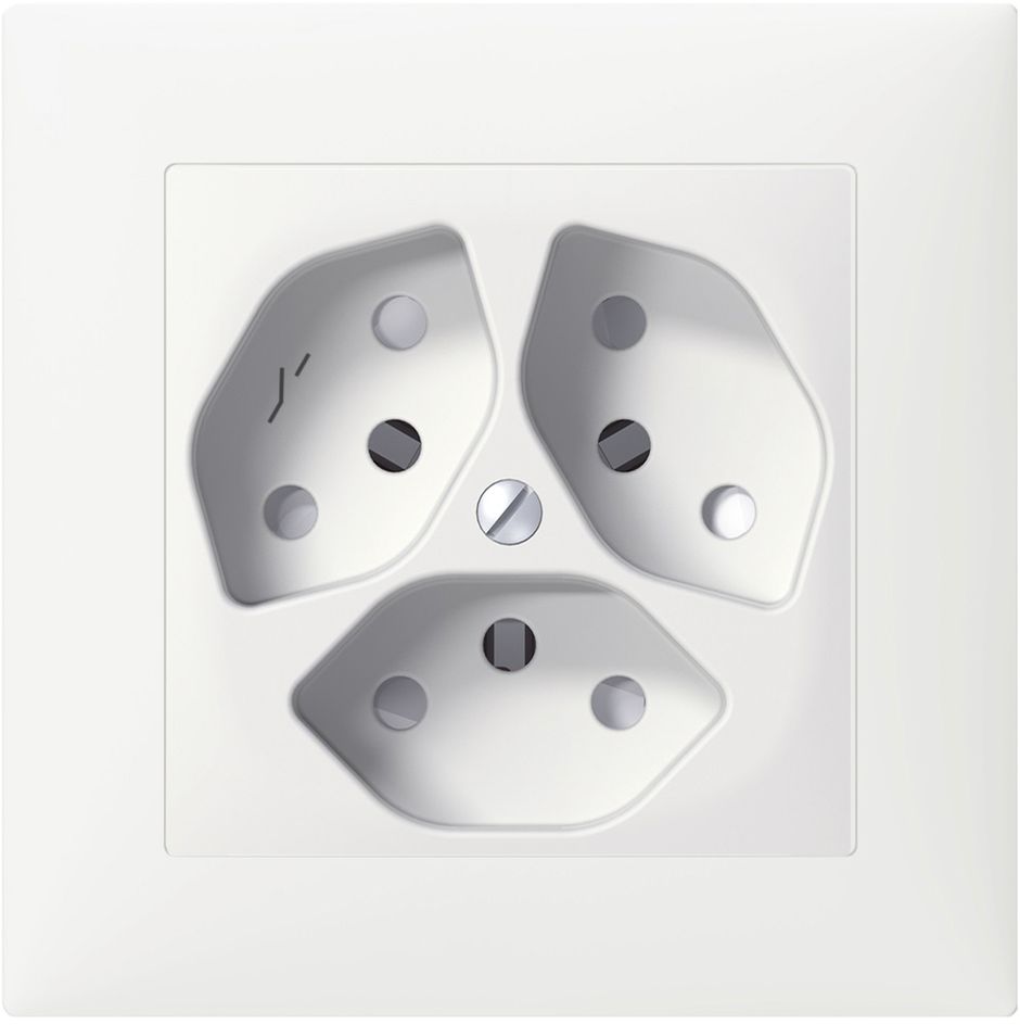 UP-Steckdose SIDUS 3×T13/1 ws