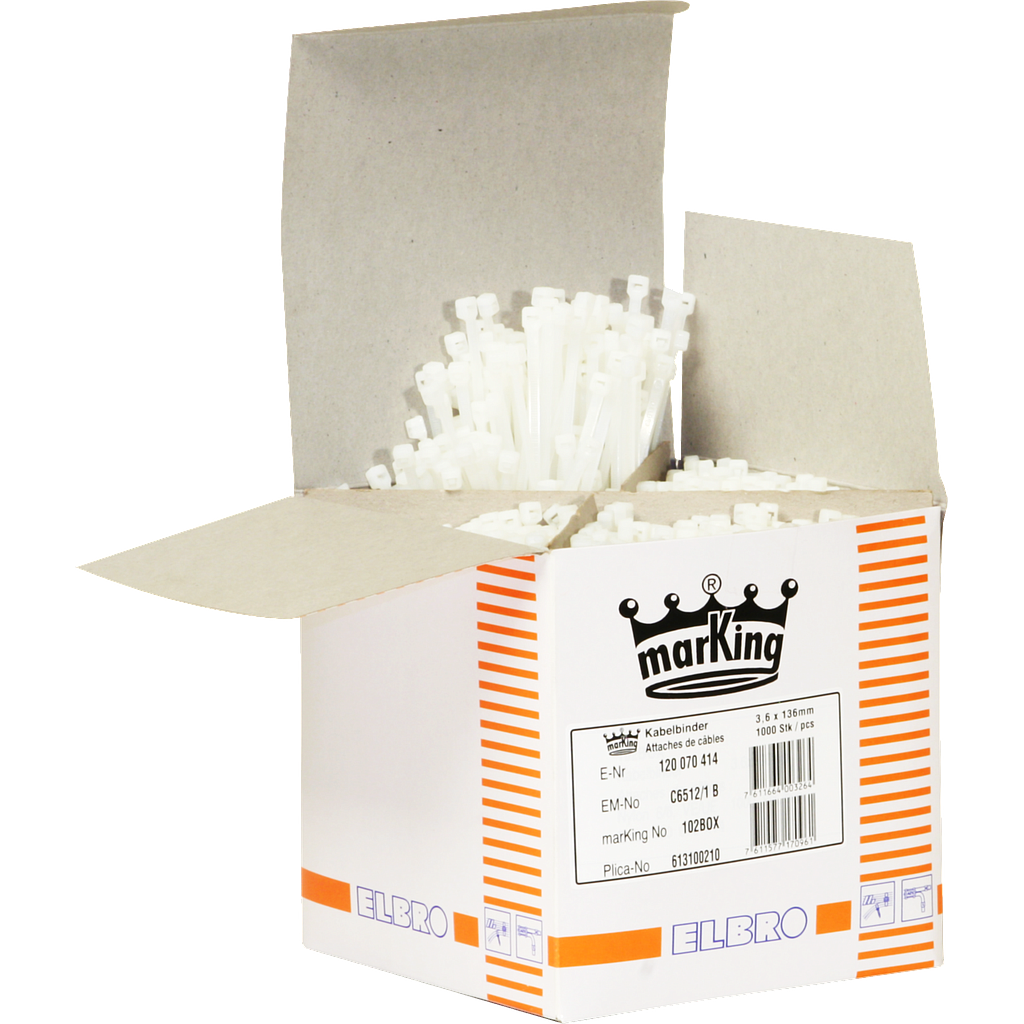 Kabelbinder Nylon 3,6/136mm ws