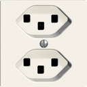 Steckdose Edue 2×T23 ws 16A,