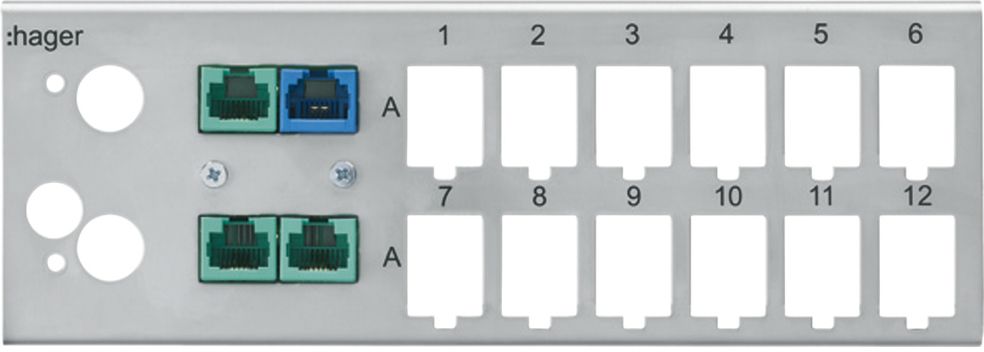 Basismodul Hager HMS 12×RJ45,
