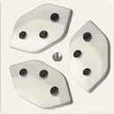 UP-Steckdose Edue 3×T13 ws