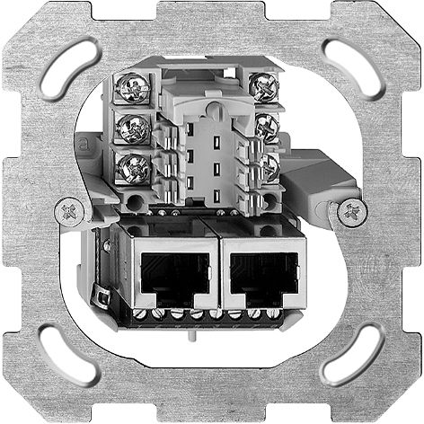 UP-Anschlussdose 1×TT,2×RJ45/s
