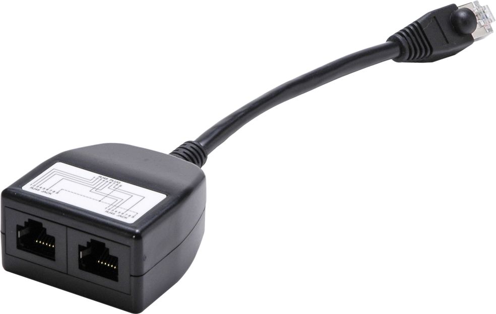 Y-Adapter RJ45m/2×RJ45f