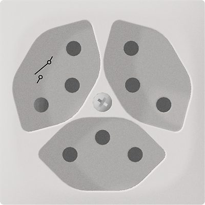 Steckdose SIDUS 3×T13/1 ws