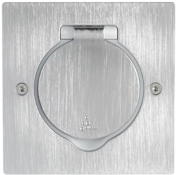 Bodensteckdose Platinum eckig