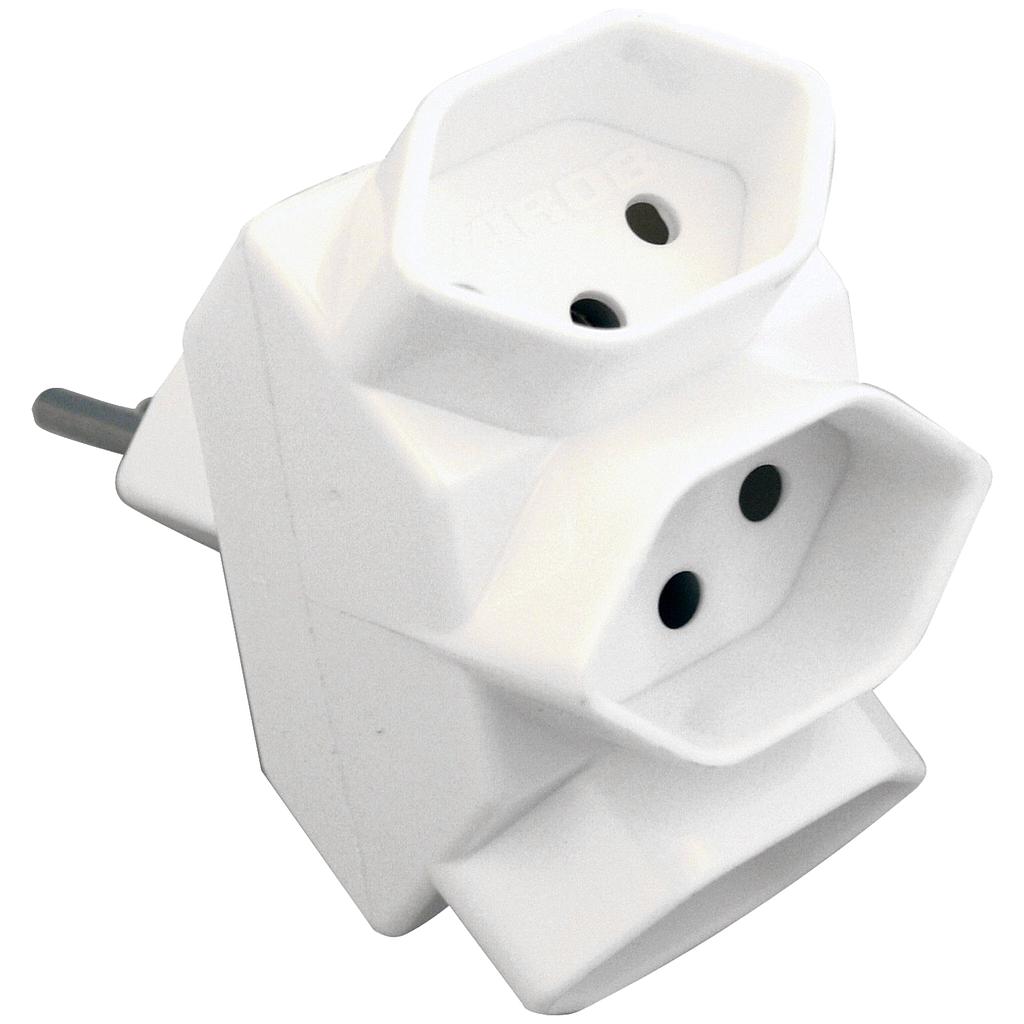 Abzweigstecker 3×T13 ws