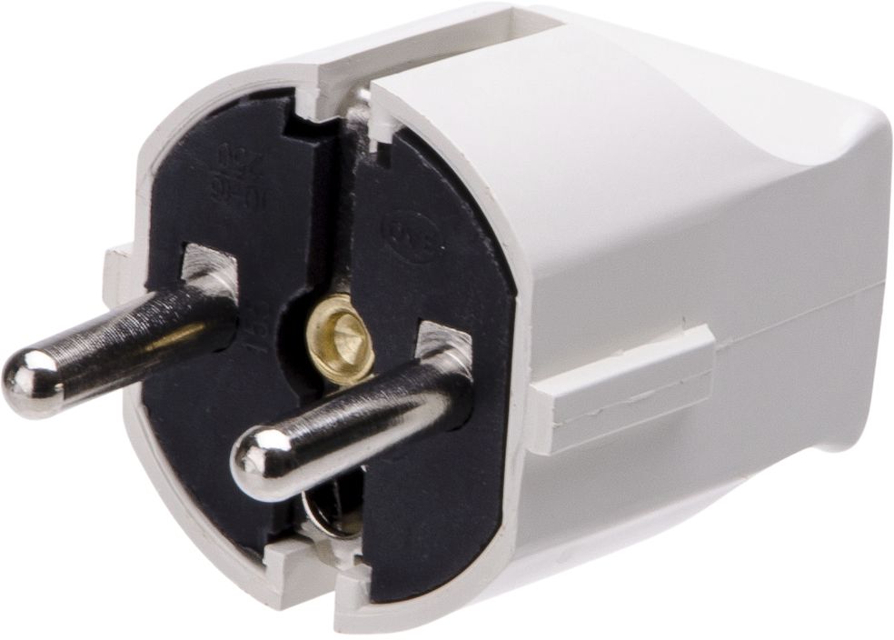 STECKER SCHUKO 250V/16A WS