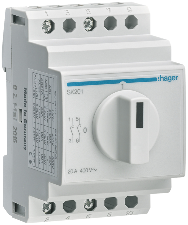 EB-Drehschalter HA 20A 0/2L