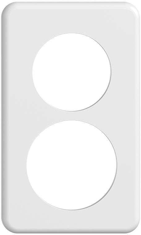 Abdeckplatte SDUE 2×1 ws