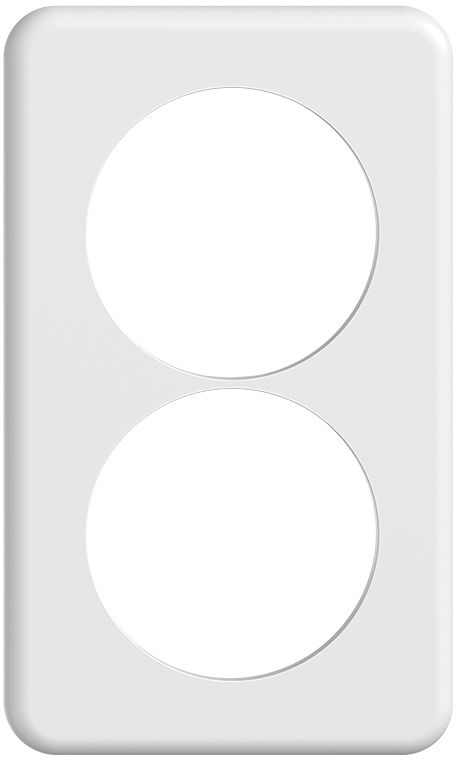 Abdeckplatte SDUE 2×1 ws