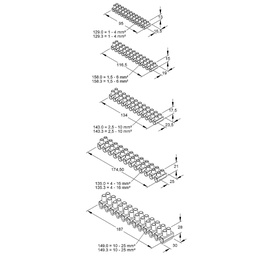 [157323419] Klemmenleiste Niedax 10mm² 12L