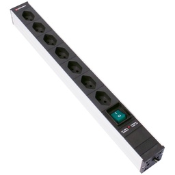 [986160407] Steckdosenleiste 19" 1HE 7×T13