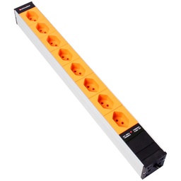 [986170387] Steckdosenleiste 19" 1HE 8×T13