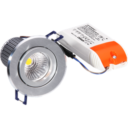 [996157215] LED Downlightset, Alu-gebürstet, 9W,