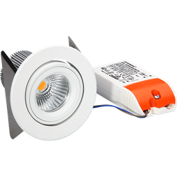 [996157218] LED Downlightset, Weiss-Matt, 9W,