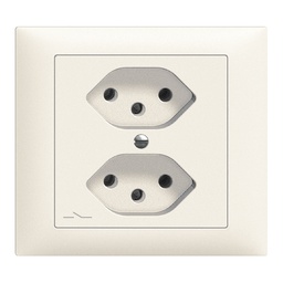 [753022000] EB-Steckdose Edue 2×T13 1×S ws