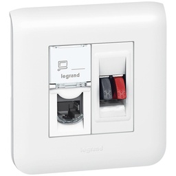 [334011001] Abdeckplatte MOS 1×2 Module ws