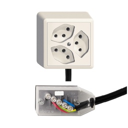 [753074000] AP-Steckdose Edue 3×T13 L1