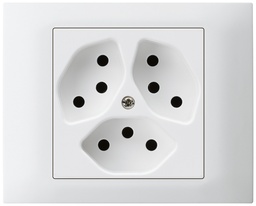 [753303003] EB-Steckdose KAL 3×T13 ws