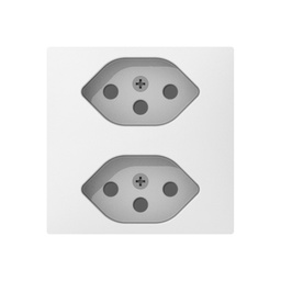 [657106002] Steckdose Sidus E 2×T13 ws