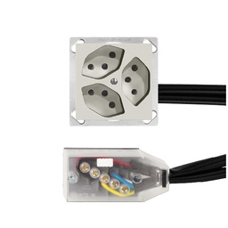 [753406030] EB-Steckdose Edue 3×T13 L1 hgu