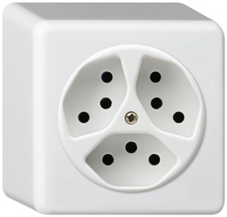 [603312003] AP-Steckdose BAS 3×T13 ws