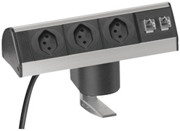 [603523833] Tischanbaumodul 3×T13+2×RJ45/s