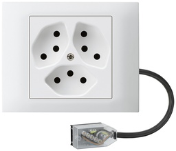 [753571003] EB-Steckdose KAL 3×T13 L1 ws