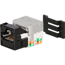 [996701029] Anschluss-Modul KAT.6 1xRJ45 schwarz